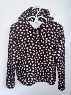 Barbour Pearl Hoodie Size 6 Leopard Abstract Print